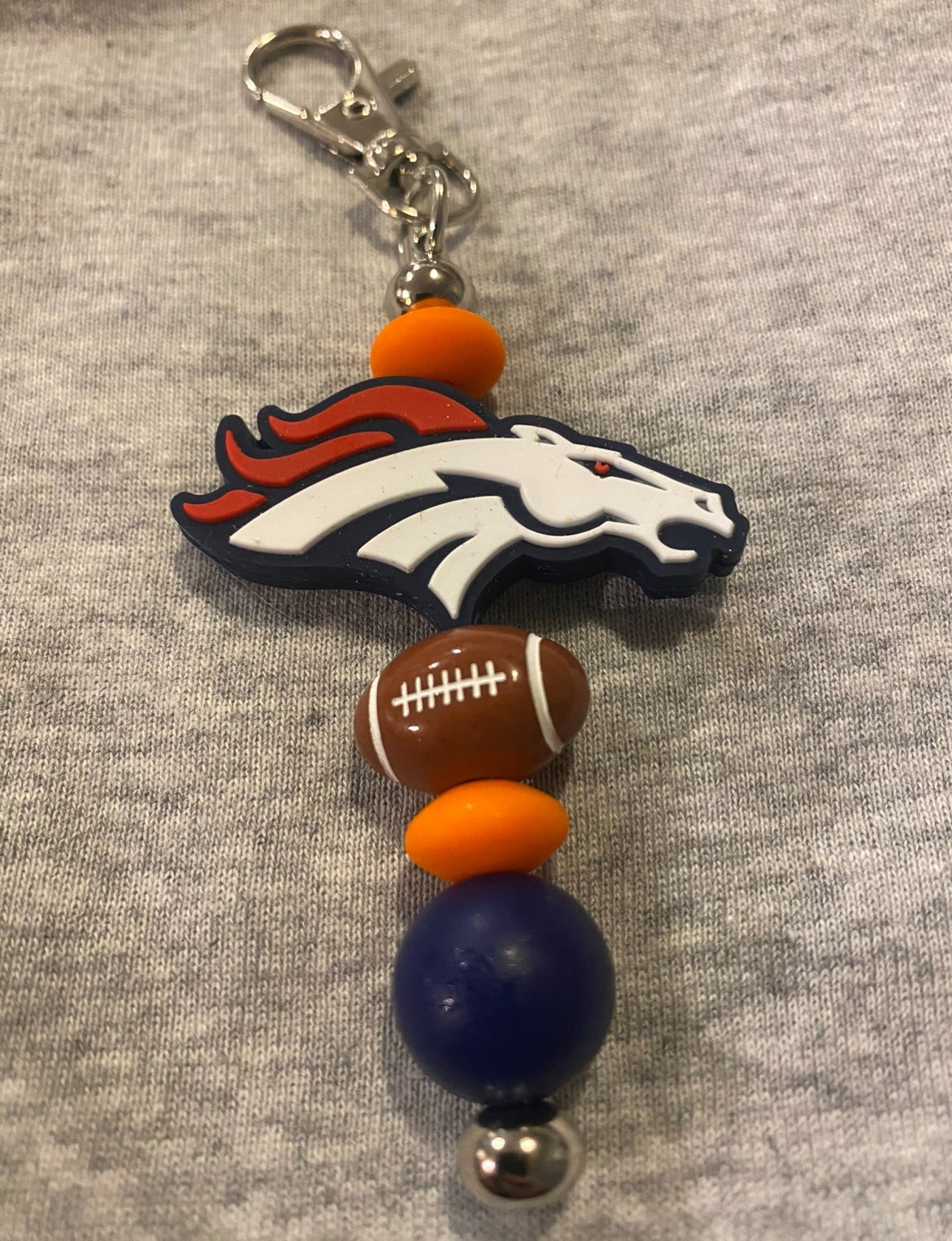 Bronco Football Keychain