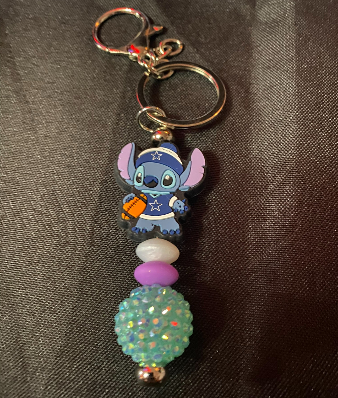 Alien Football Bling Keychain