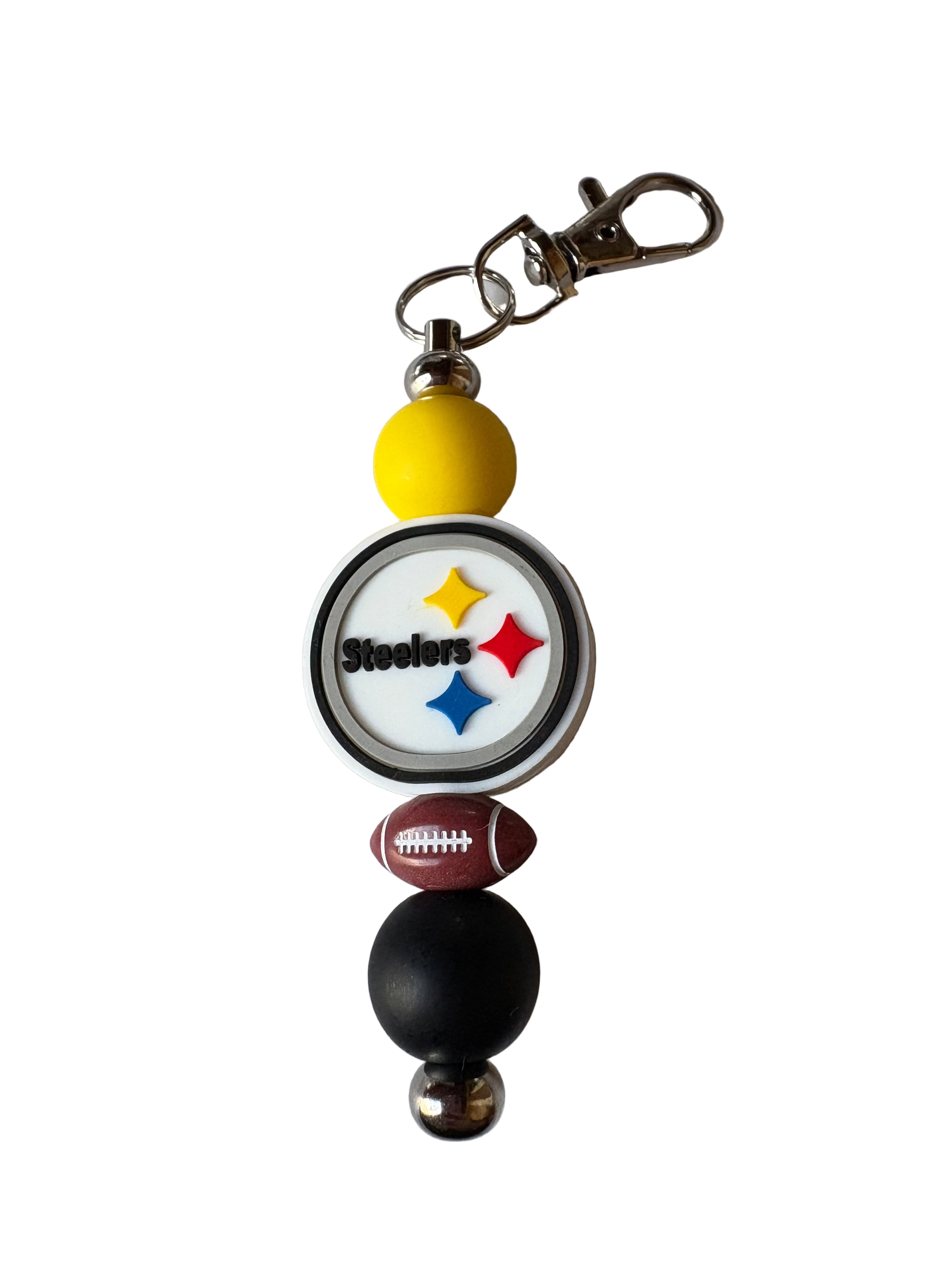 Steelers Football Keychain