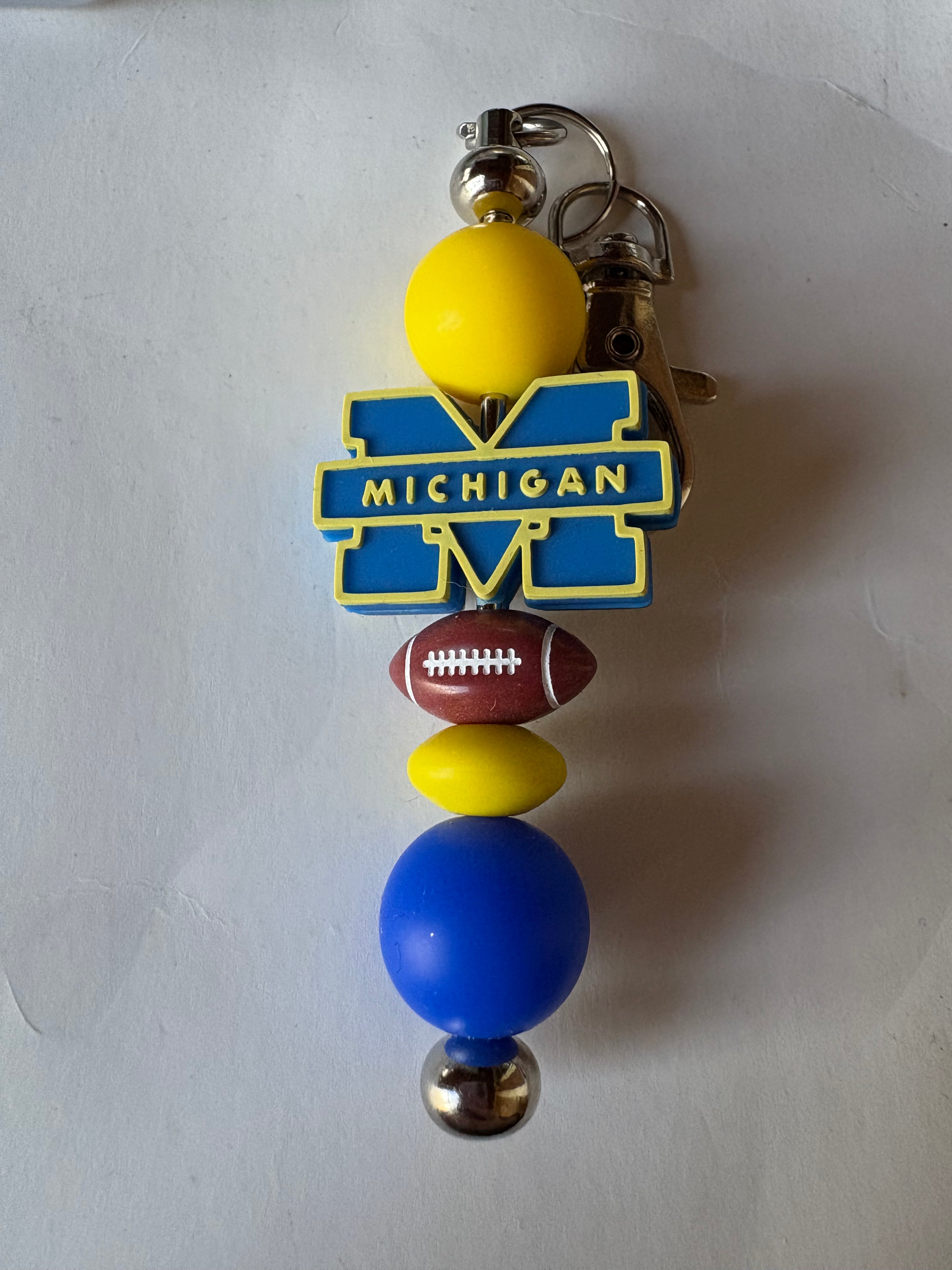 Michigan Football Keychain